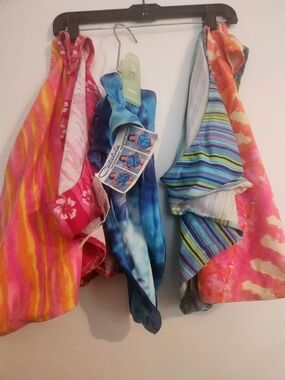 New Colorful Tie-Dye & Striped Bikini Swim Bottoms